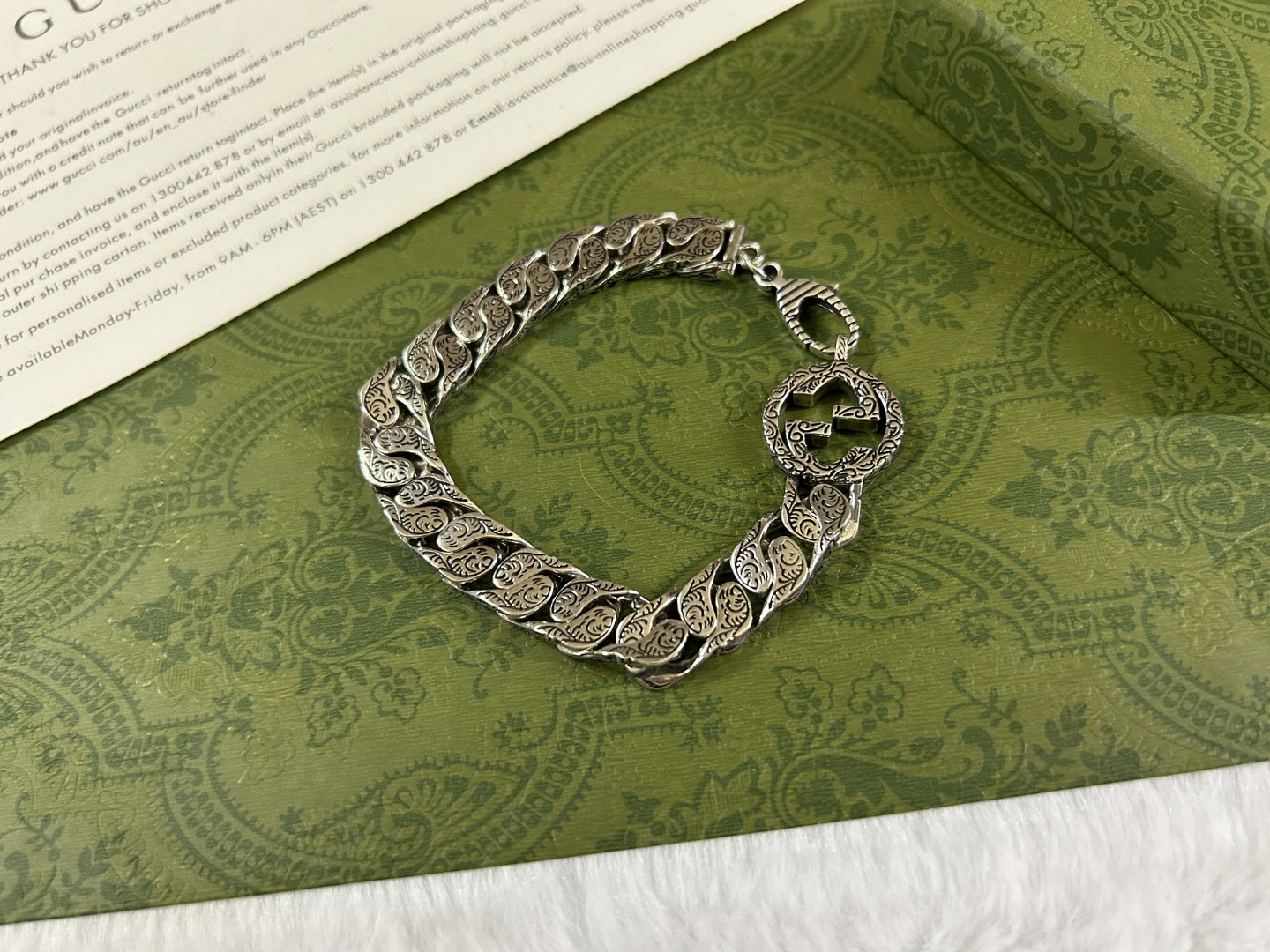 Gucci 古驰 雕花手链 长度：18-20-22CM