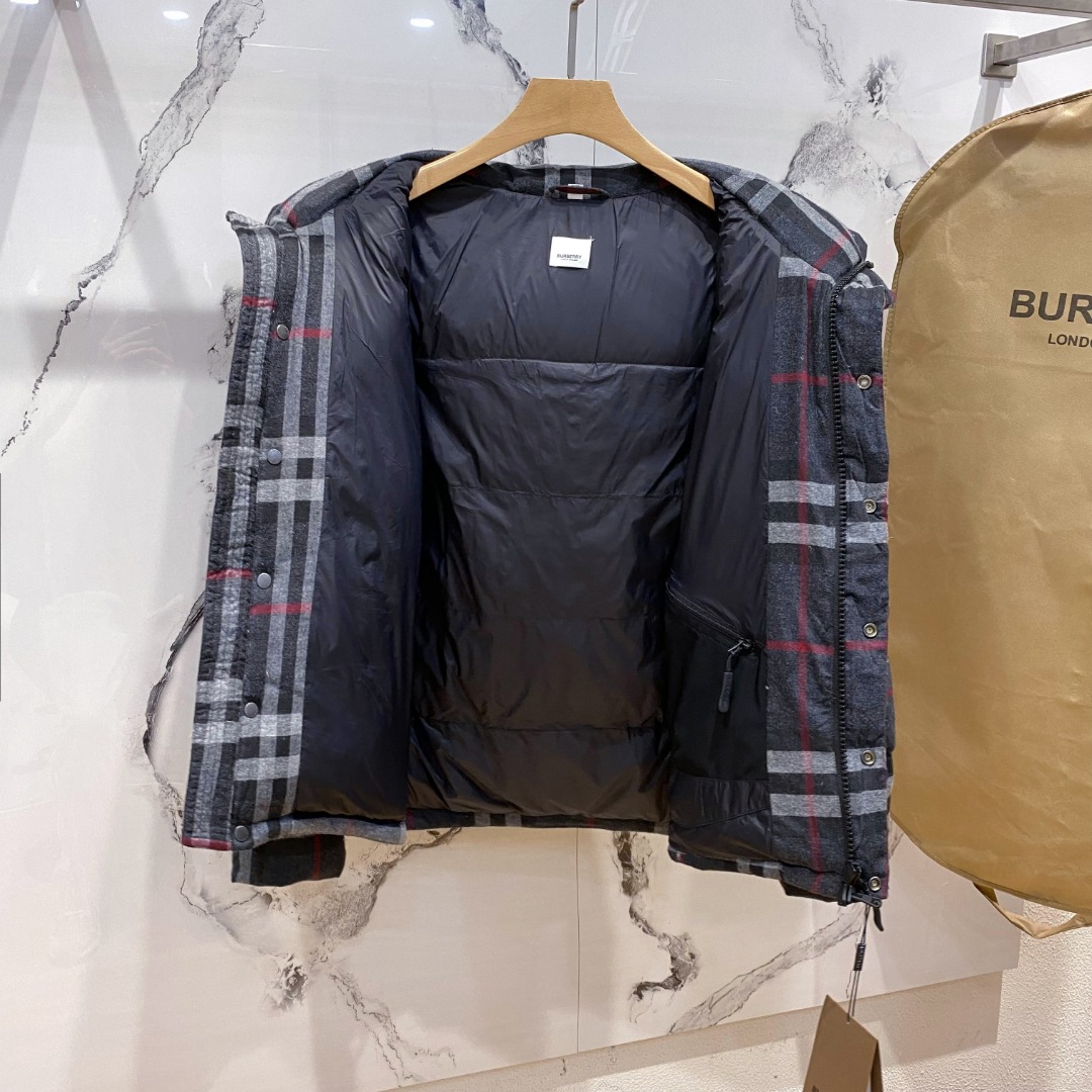 Bur 2022 秋冬新款对格设计羽绒服夹克外套