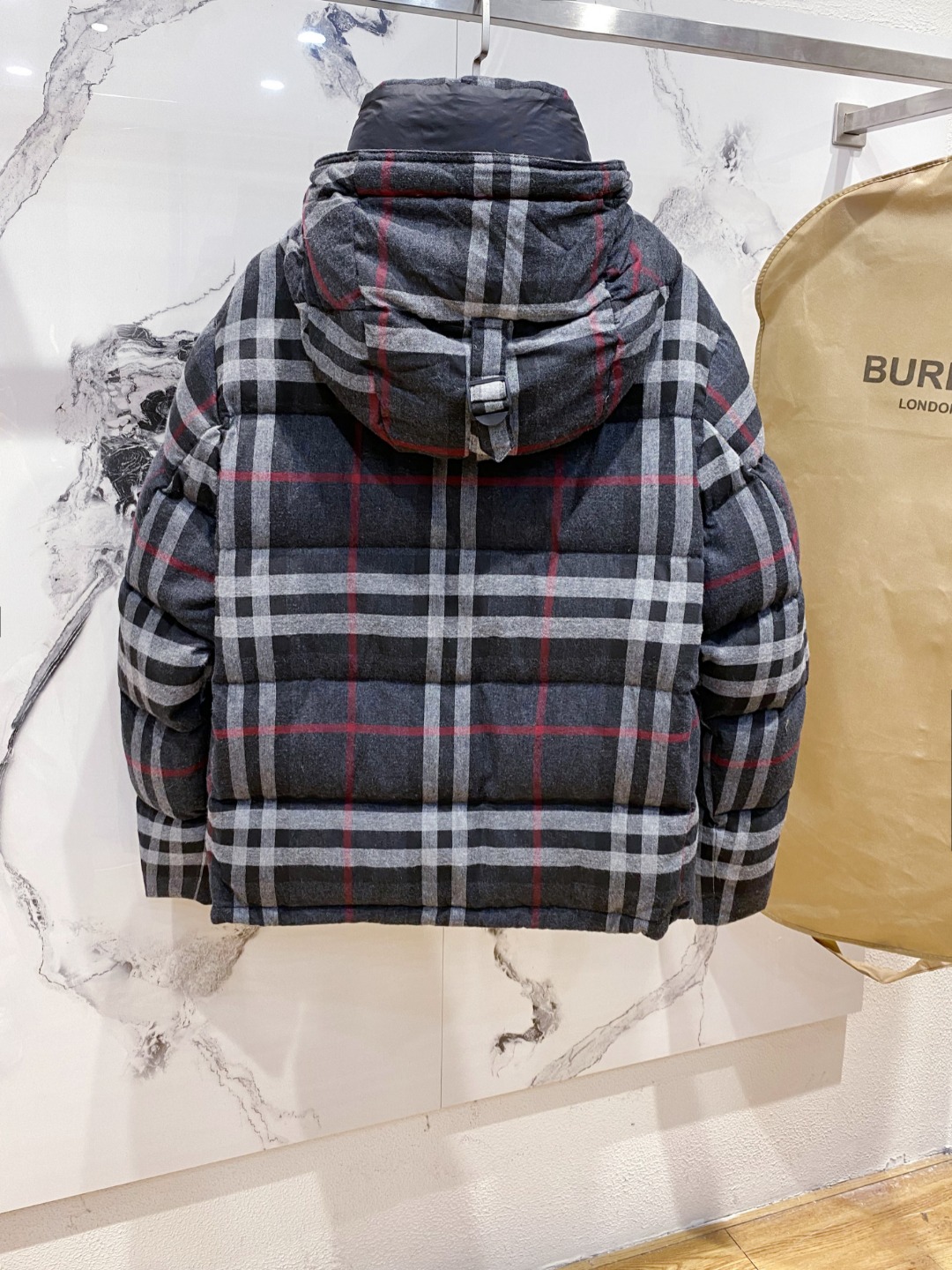 Bur 2022 秋冬新款对格设计羽绒服夹克外套