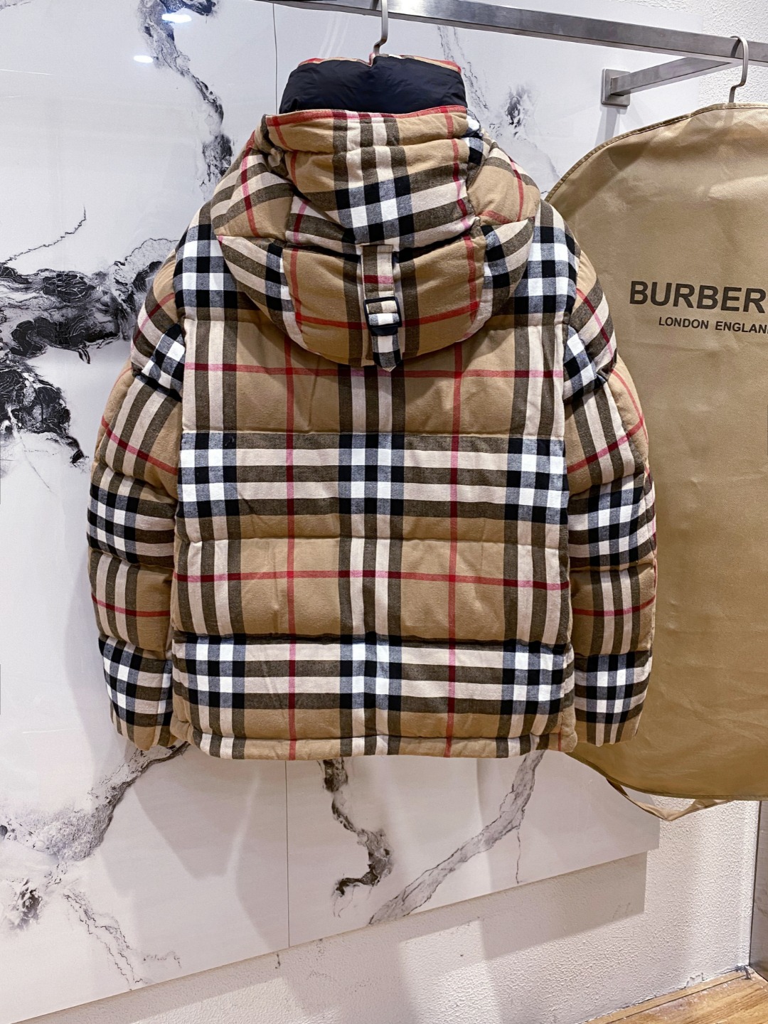 Bur 2022 秋冬新款对格设计羽绒服夹克外套