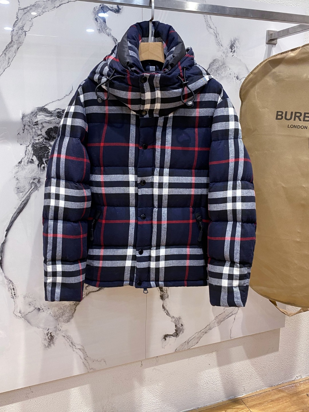 Bur 2022 秋冬新款对格设计羽绒服夹克外套