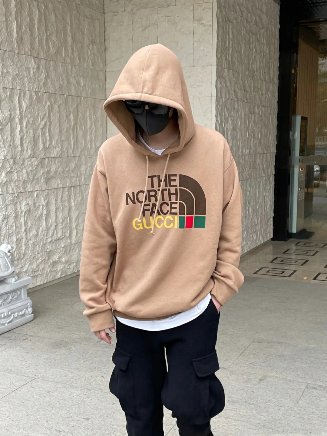 Gucci The North Face TNF联名款胸LOGO连帽卫衣