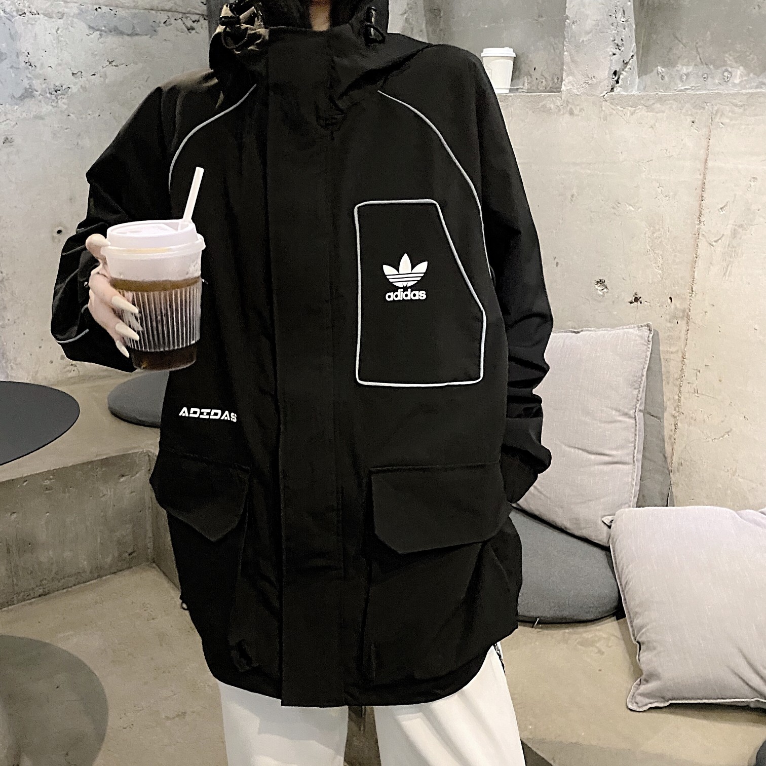 Adidas/阿迪达斯超火新款反光外套