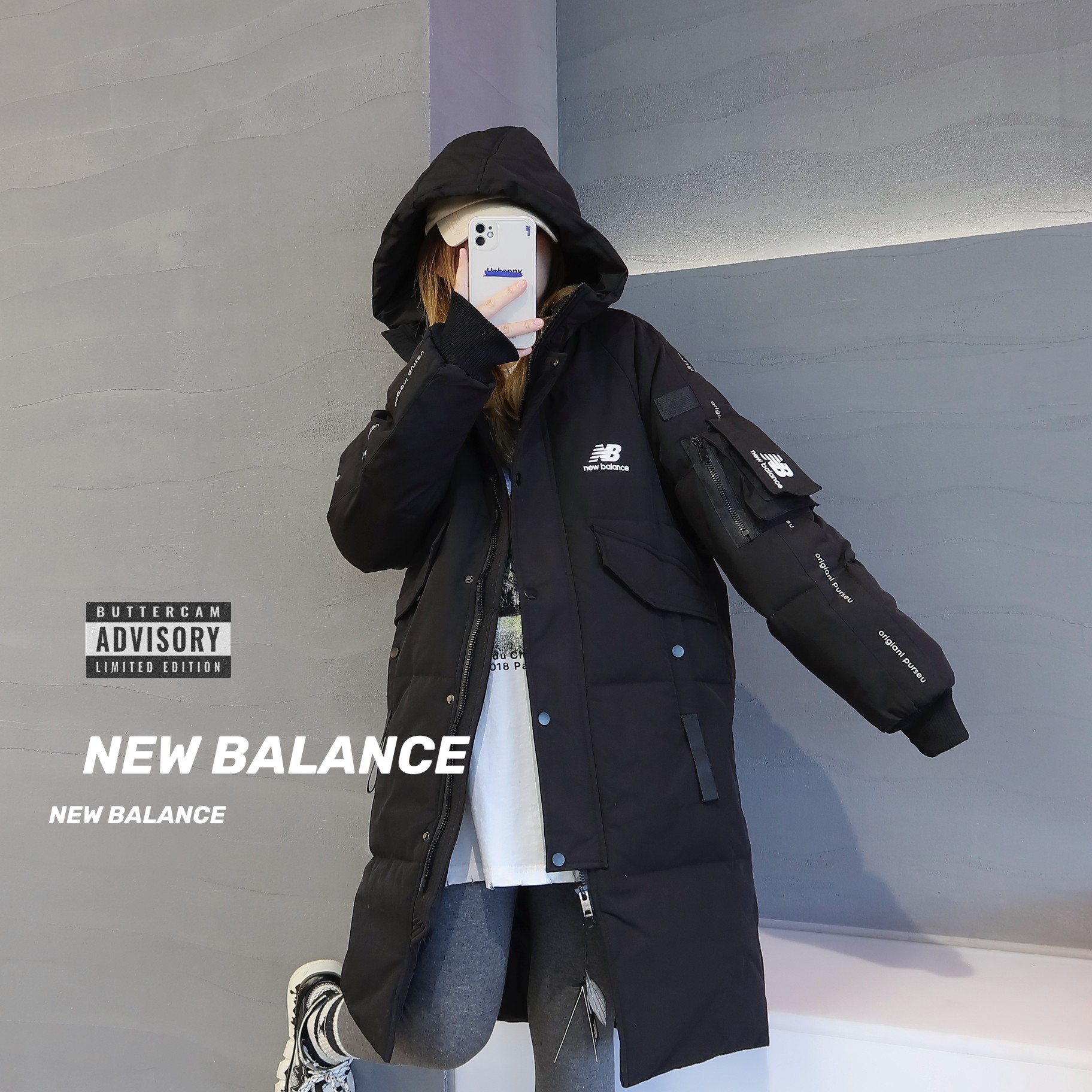 新百伦NB长款工装机能羽绒服new balance 新百伦新款长款羽绒服