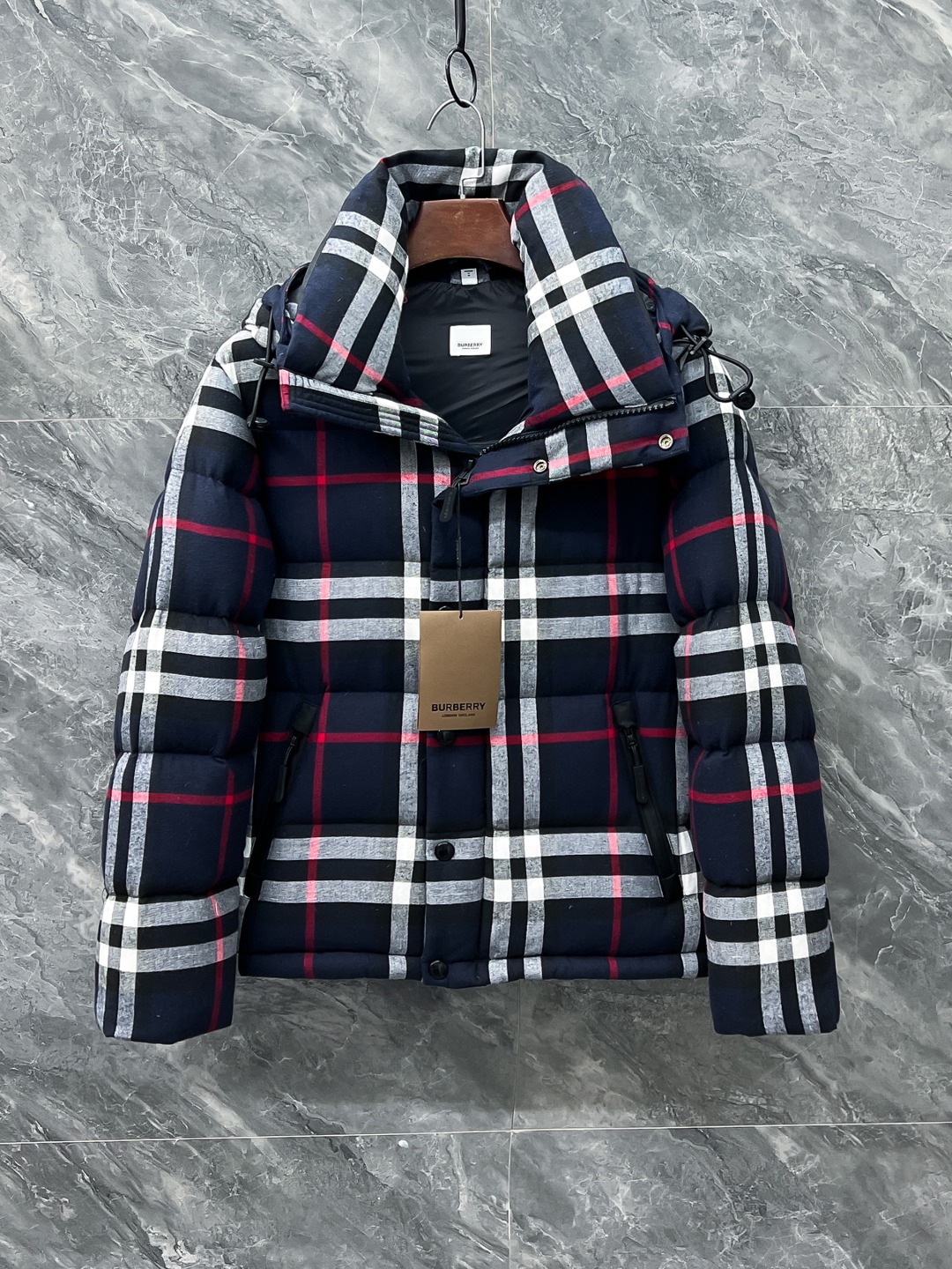 【新品】2022秋冬Bur*erry Vintage格纹羽绒服夹克外套