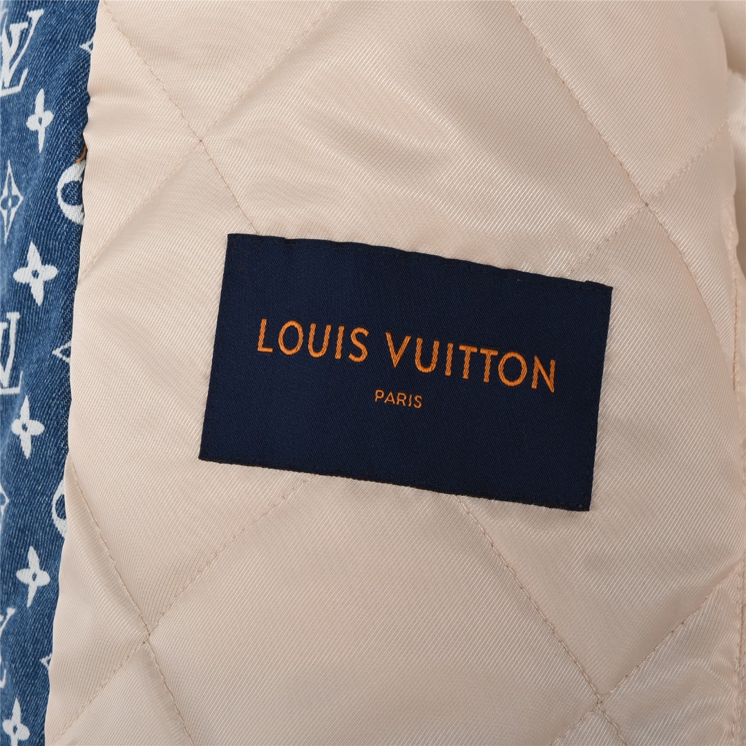 730 Louis Vuitton/路易威登 22Fw 玫瑰花卉满印牛仔棉服