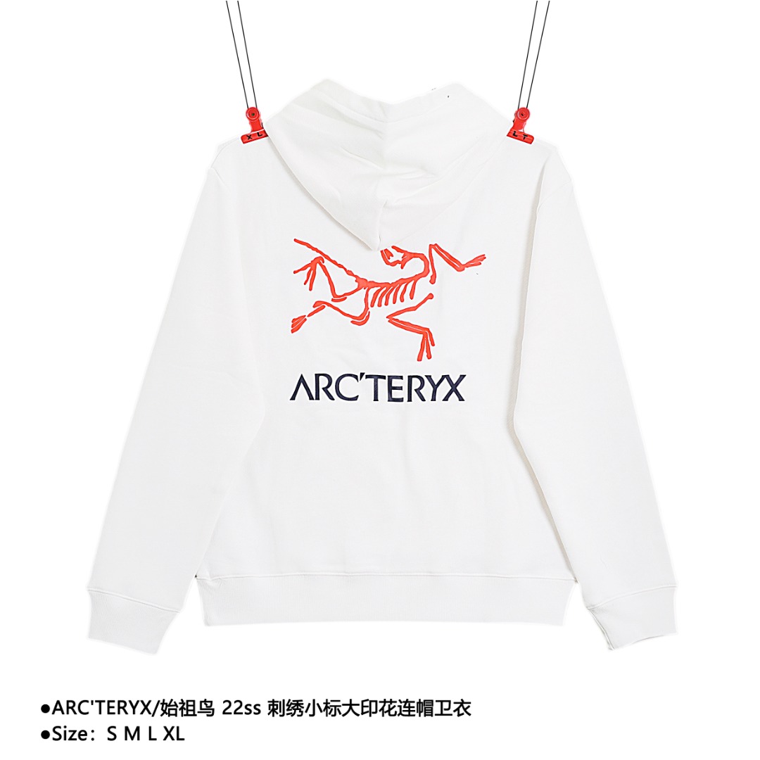 280 ARC'TERYX/始祖鸟 22ss 刺绣小标大印花连帽卫衣