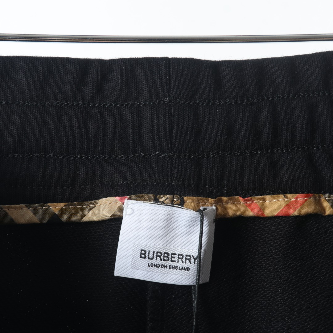 240 Burberry巴宝莉 BBR 19FW 侧边格纹纯棉长裤