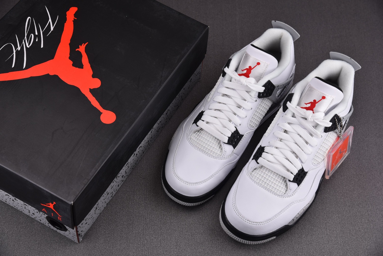 AJ4白水泥尺码40-48.5总裁R版出品-外贸级-AirJordan4RetroOGWhiteCeme