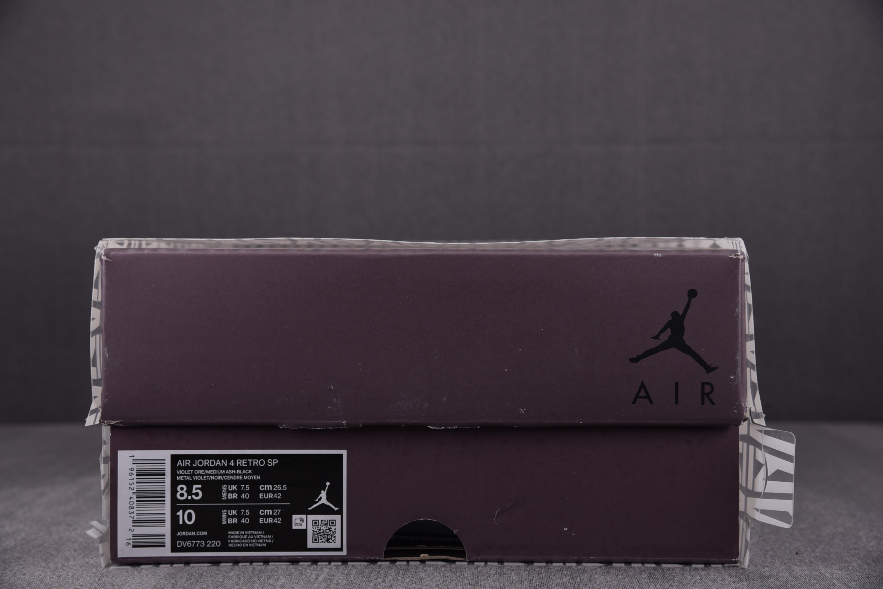 AJ4酒红尺码40-48.5纯原出品-AMaManiérexAirJordan4RetroVioletO