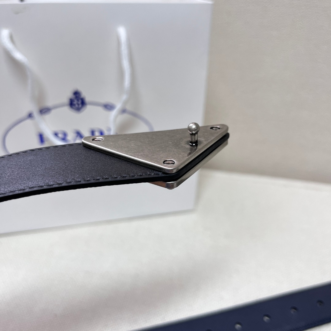 Prada Saffiano Leather Belt with Triangle Logo Buckle, 3.4cm Width 7 o 1gka7c5bn1citt4sl241l78akmrv
