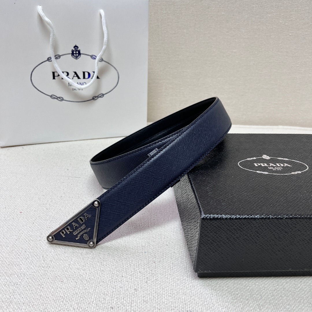 Prada Saffiano Leather Belt with Triangle Logo Buckle, 3.4cm Width 8 o 1gka7c5bn1uj3mh01ih912fprlcs0
