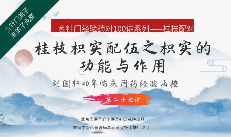 《Z6420-qz-刘国轩药对100讲-第二十七讲:桂枝枳实配伍-枳实的功能与作用》