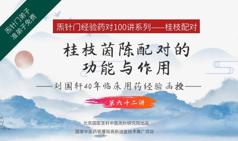 《Z6467-qz-刘国轩药对100讲-第六十二讲-桂枝茵陈配对的功能与作用》