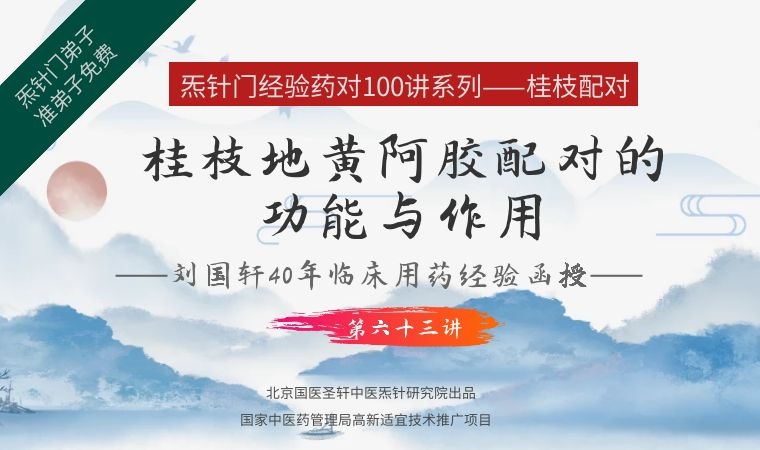 《Z6468-qz-刘国轩药对100讲-第六十三讲-桂枝地黄阿胶的功能与作用》