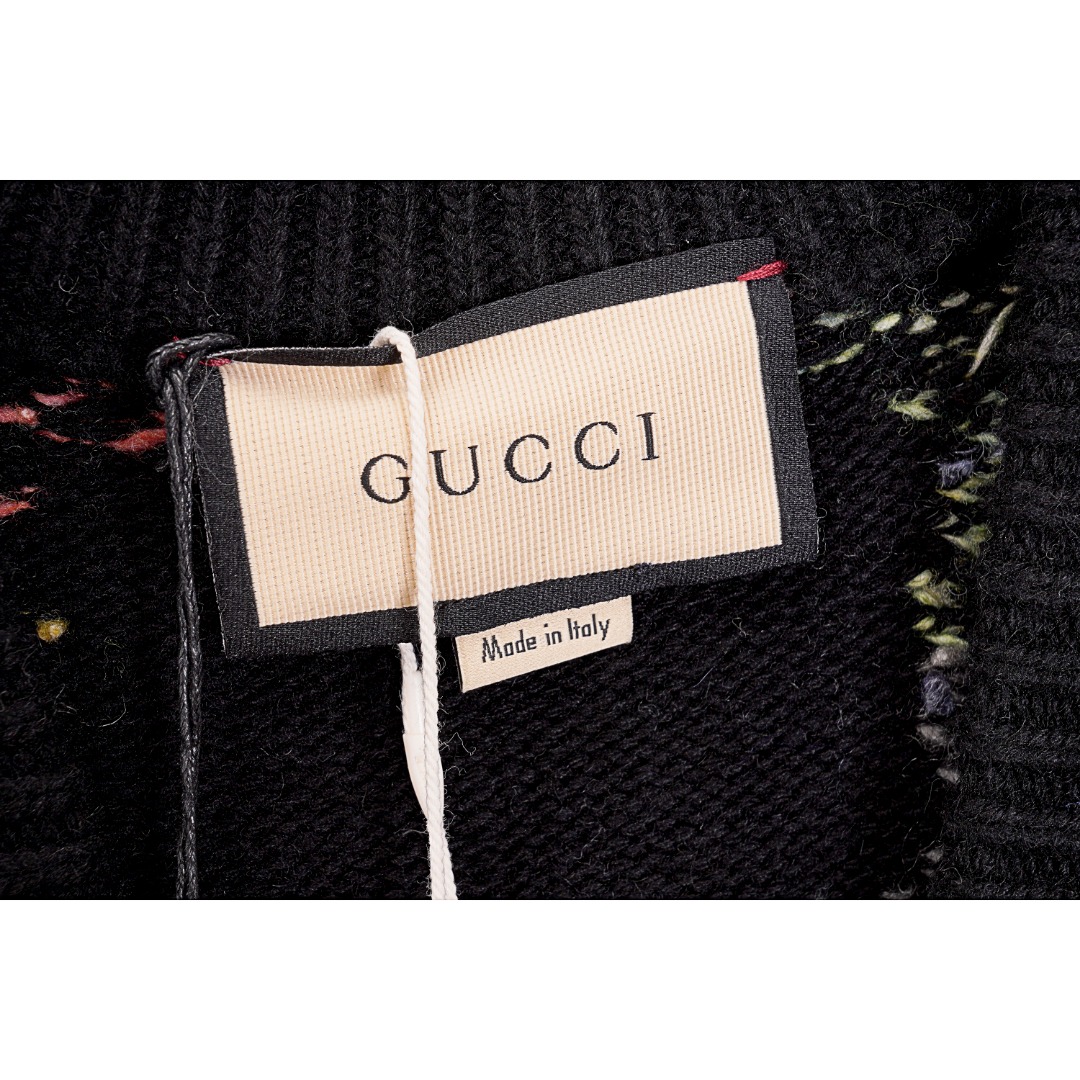 400 GUCCI/古驰 22FW 彩色大G满印提花毛衣开衫