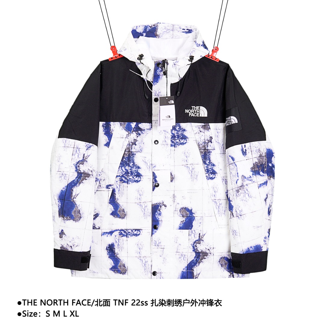 380 THE NORTH FACE北面 TNF 22ss 扎染刺绣户外冲锋衣