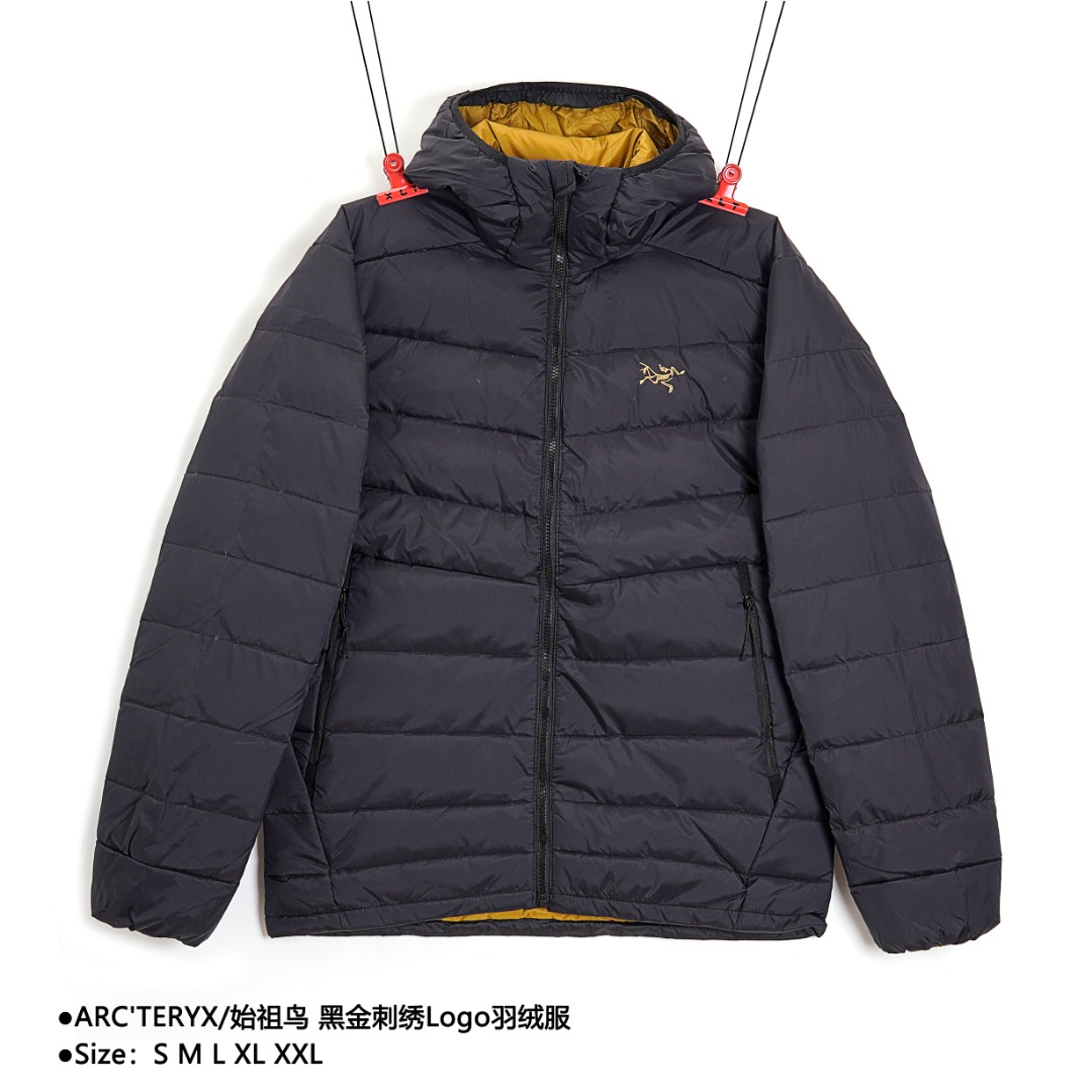 500 ARC’TERYX/始祖鸟 黑金刺绣Logo羽绒服