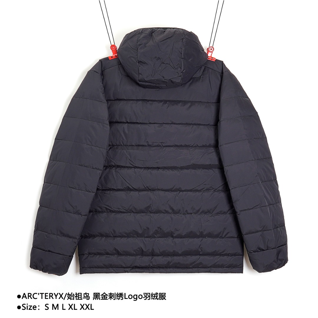 500 ARC'TERYX/始祖鸟 黑金刺绣Logo羽绒服