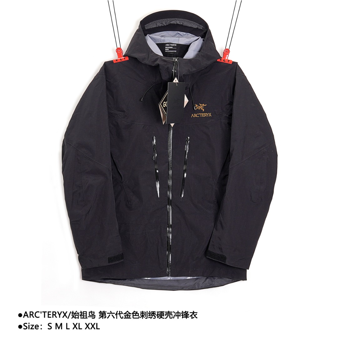 450 ARC’TERYX/始祖鸟 第六代金色刺绣硬壳冲锋衣