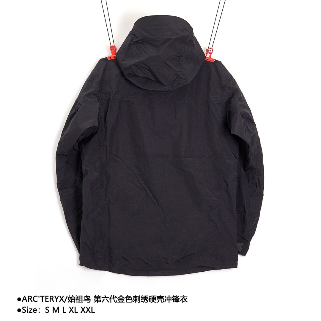 450 ARC'TERYX/始祖鸟 第六代金色刺绣硬壳冲锋衣