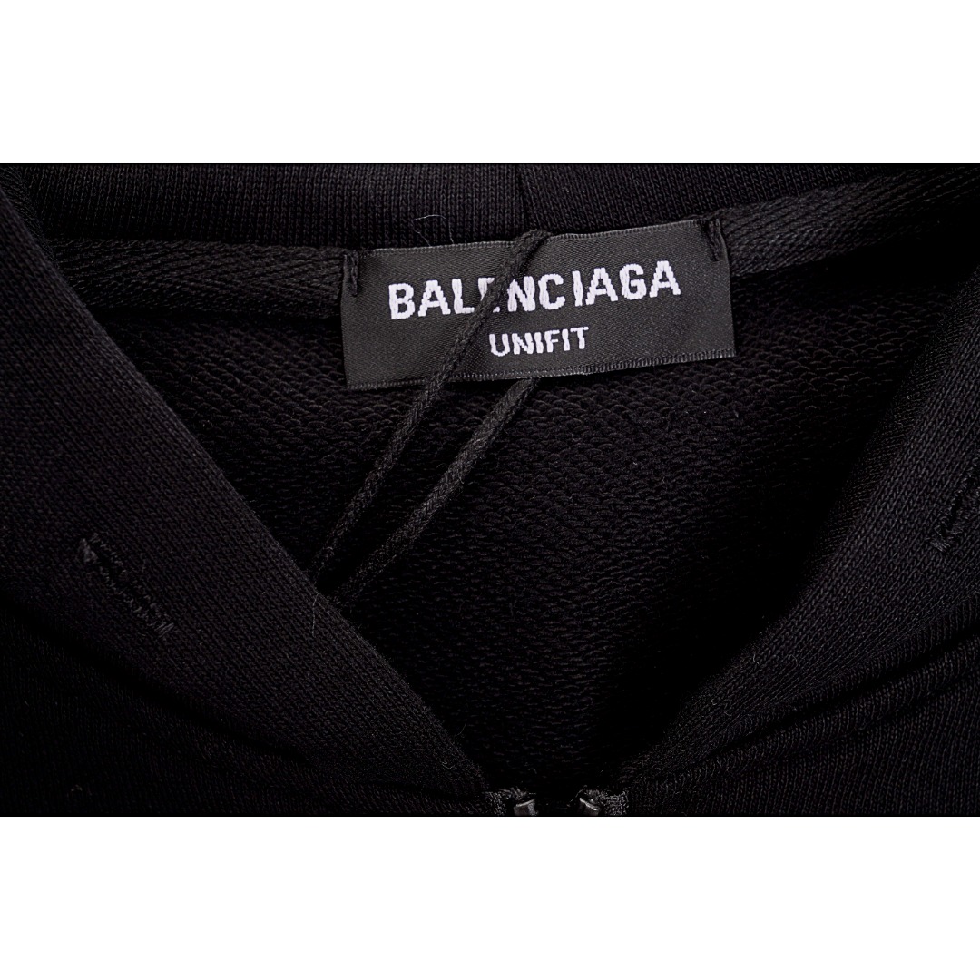 270 Balenciaga/巴黎世家 后背刺绣小LOGO拉链帽衫