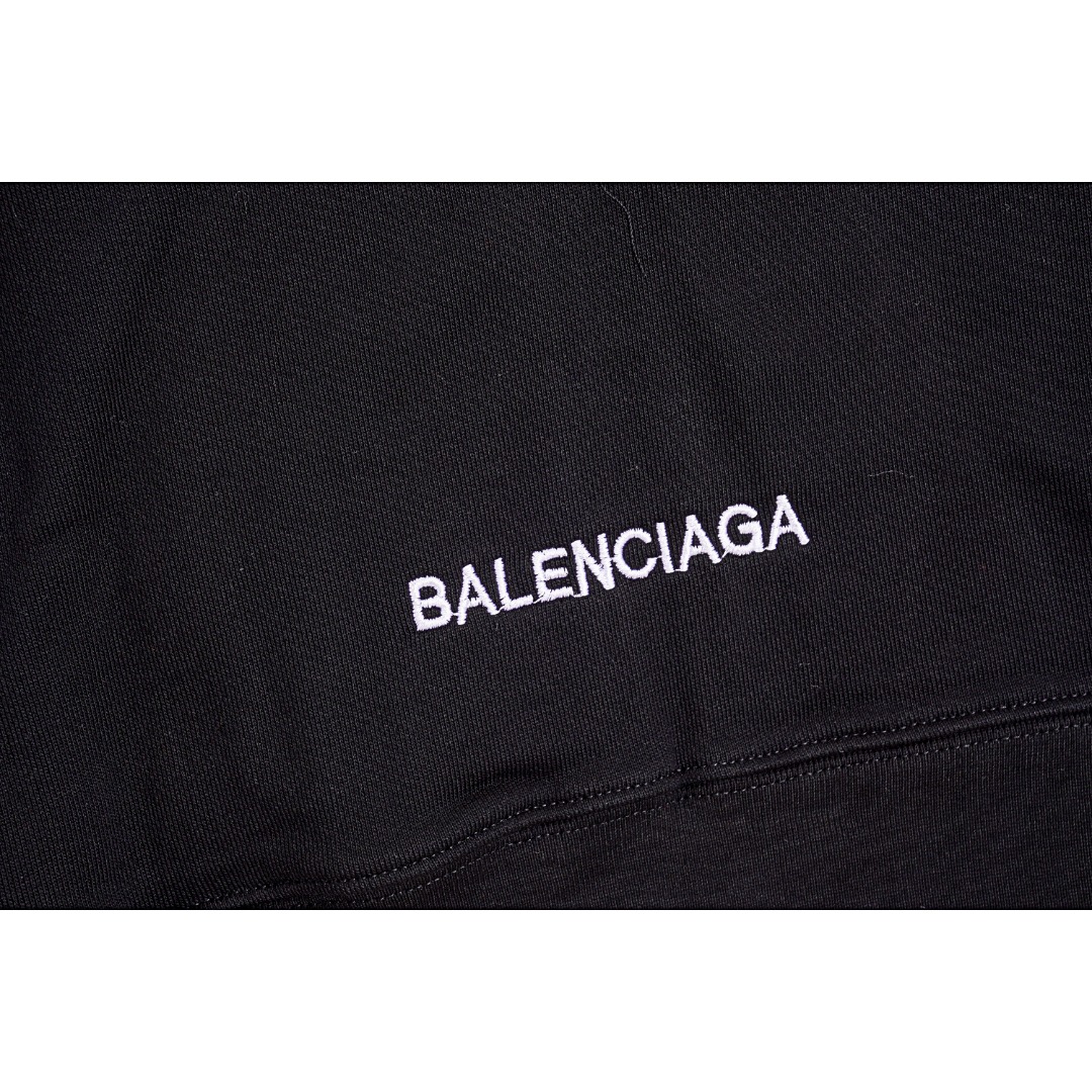 270 Balenciaga/巴黎世家 后背刺绣小LOGO拉链帽衫