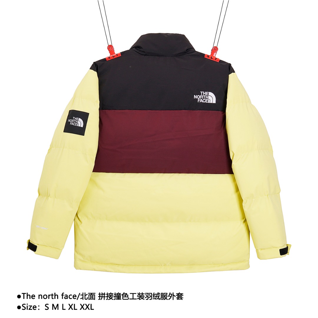 400 The north face/北面 拼接撞色工装羽绒服外套