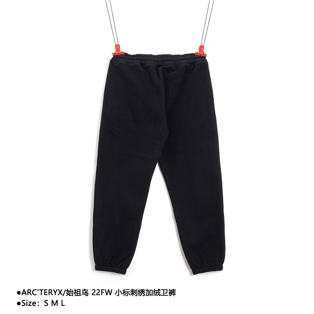 240 ARC'TERYX/始祖鸟 22FW 小标刺绣加绒卫裤