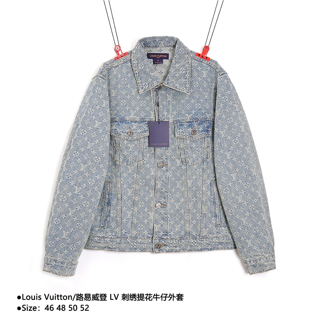 340 Louis Vuitton/路易威登 LV 刺绣提花牛仔外套