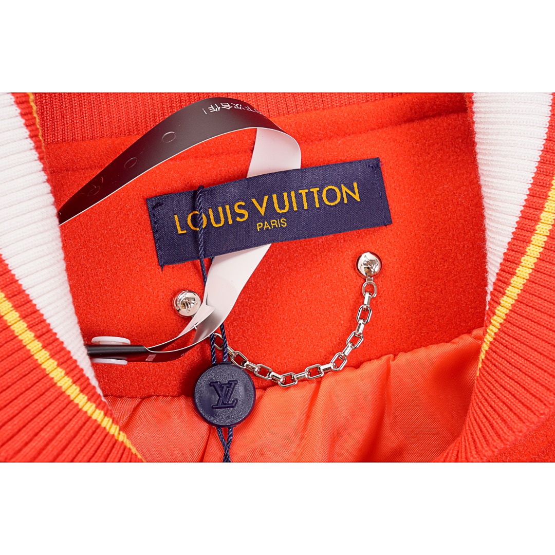 400 Louis Vuitton/路易威登 LV 22FW 皮袖拼接棒球服夹克外套