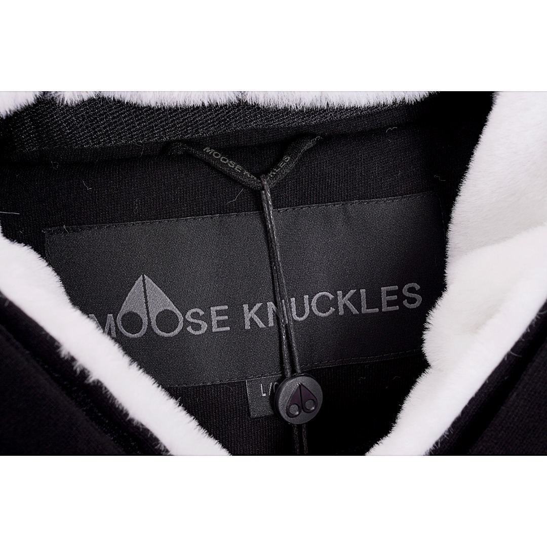 610 MOOSE KNUCKLES/剪刀 22FW CLASSIC BUNNY手臂标羊羔连帽外套