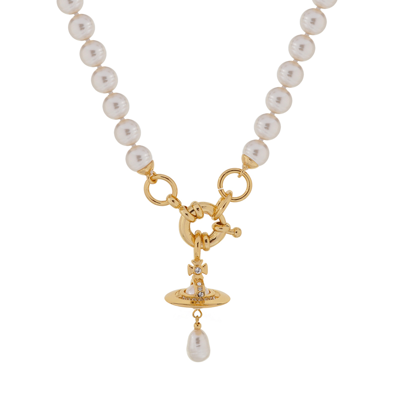 NO:103375,Queen Mother Citizen Baroque - Pearl Necklace - Short Gold, Queen Mother Citizen Necklace, Necklace19860909西太后巴洛克-珍珠项链-短款金色,西太后项链,necklace,Jewelry