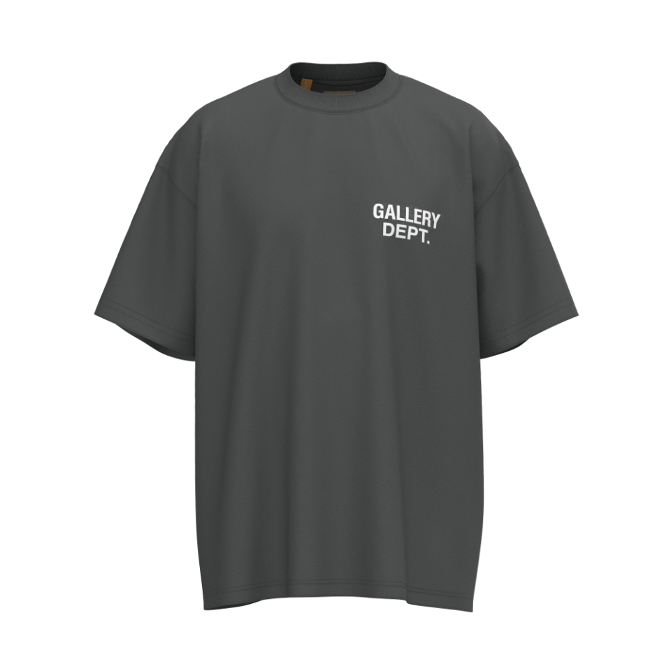 Gallery Dept Clothing T-Shirt Grey Printing Short Sleeve