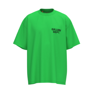 Gallery Dept Clothing T-Shirt Black Green Printing Short Sleeve