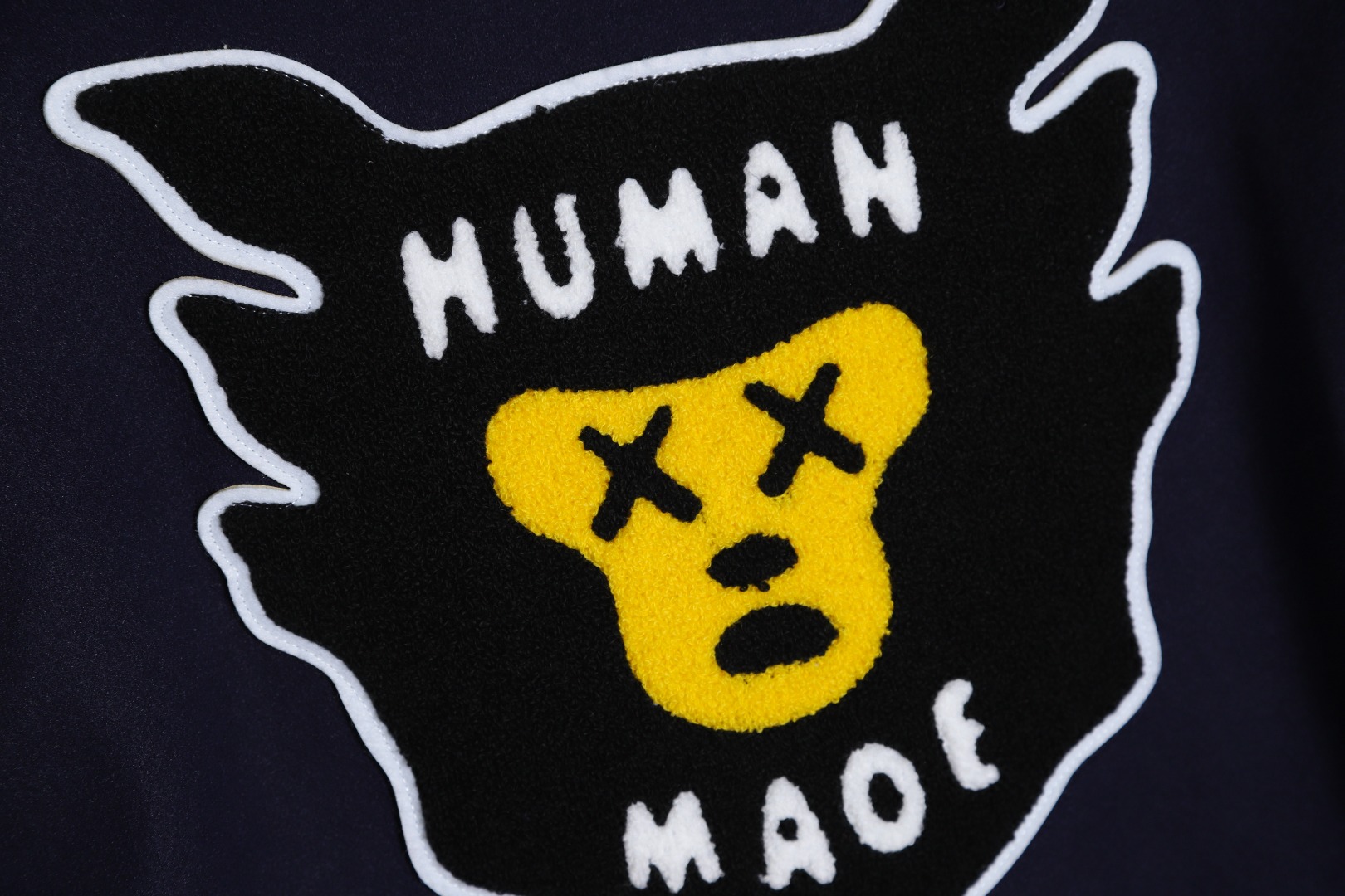 Human Made 22Fw 拼接皮袖棒球棉服