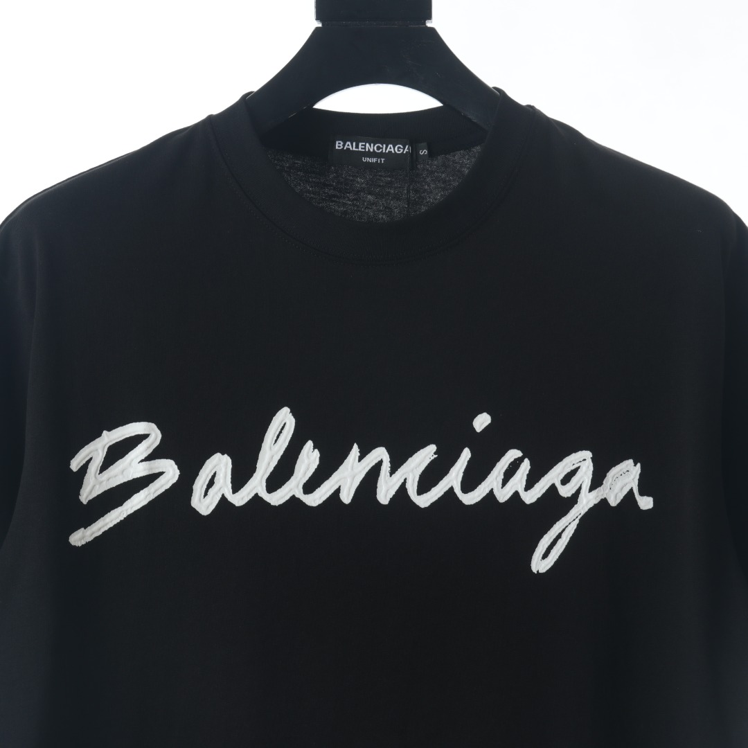 160 BALENCIAGA巴黎世家BLCG 草写字母印花短袖T恤