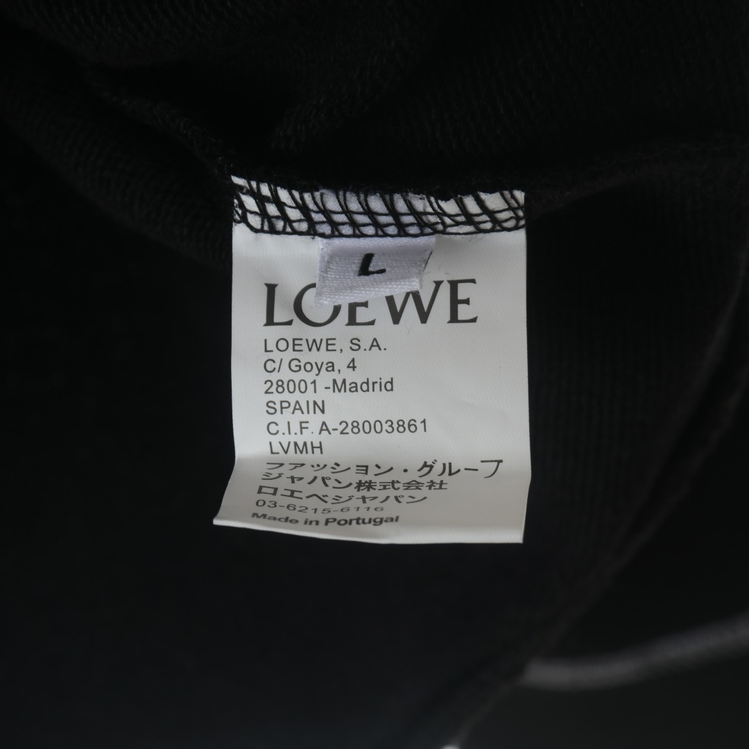 260 LOEWE/罗意威 22FW 外缝线花标刺绣连帽卫衣