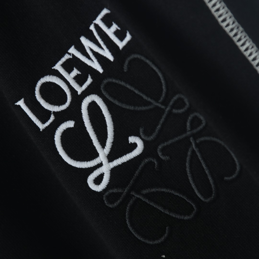 260 LOEWE/罗意威 22FW 外缝线花标刺绣长裤