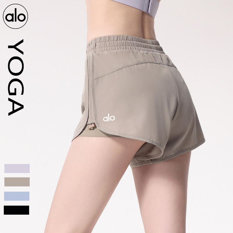 Alo shorts run light blue yoga