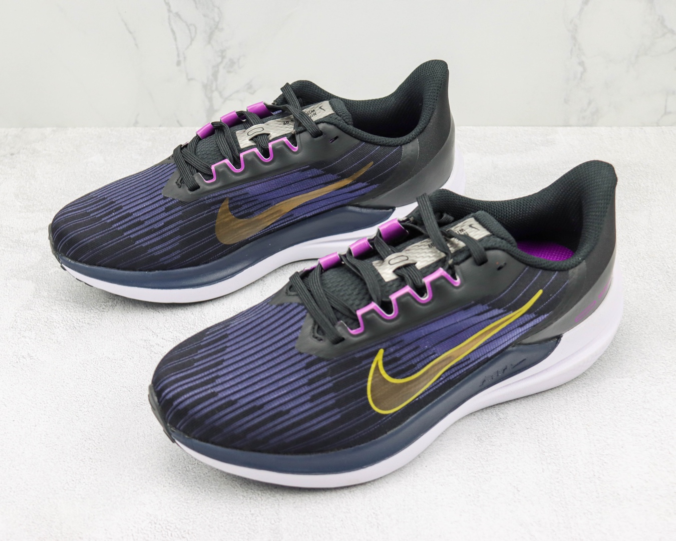 Nike Zoom Winflo 9 Black/Blue Running Shoes - Cushioned, Anti-Slip, Durable 6 o 1gp8f6nir10t7hiu1l331plo1f5e1g