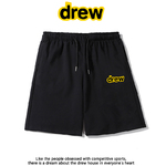 Drew House Clothing Shorts Black Grey Printing Unisex Cotton Sweatpants