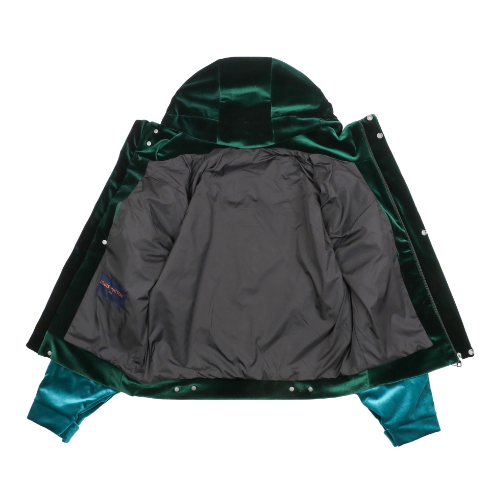 1v22Fw color-matched velvet hooded ski coat Exclusive custom-made Korean high