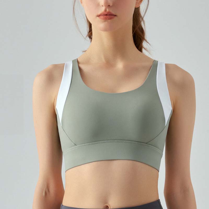 Lululemon sports bra training sage green and white yoga