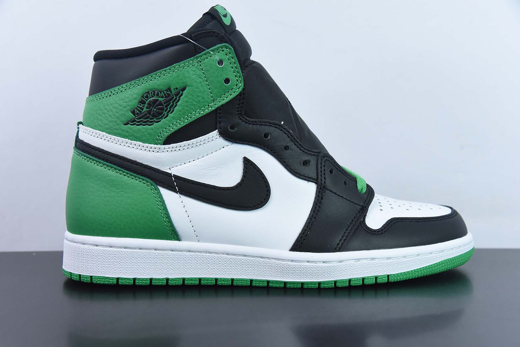 Air Jordan 1 High OG Lucky Green 黑绿脚趾 复古高帮篮球鞋 白绿黑 货号:DZ5485-031