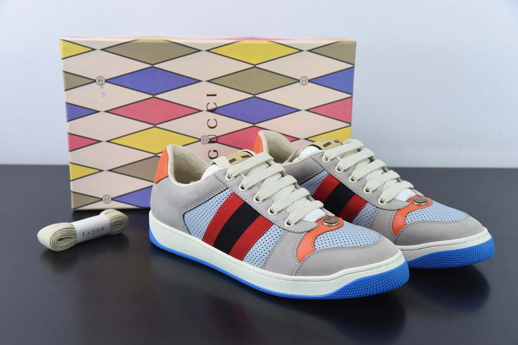 Gucci Distressed Screener sneaker古驰小脏鞋系列