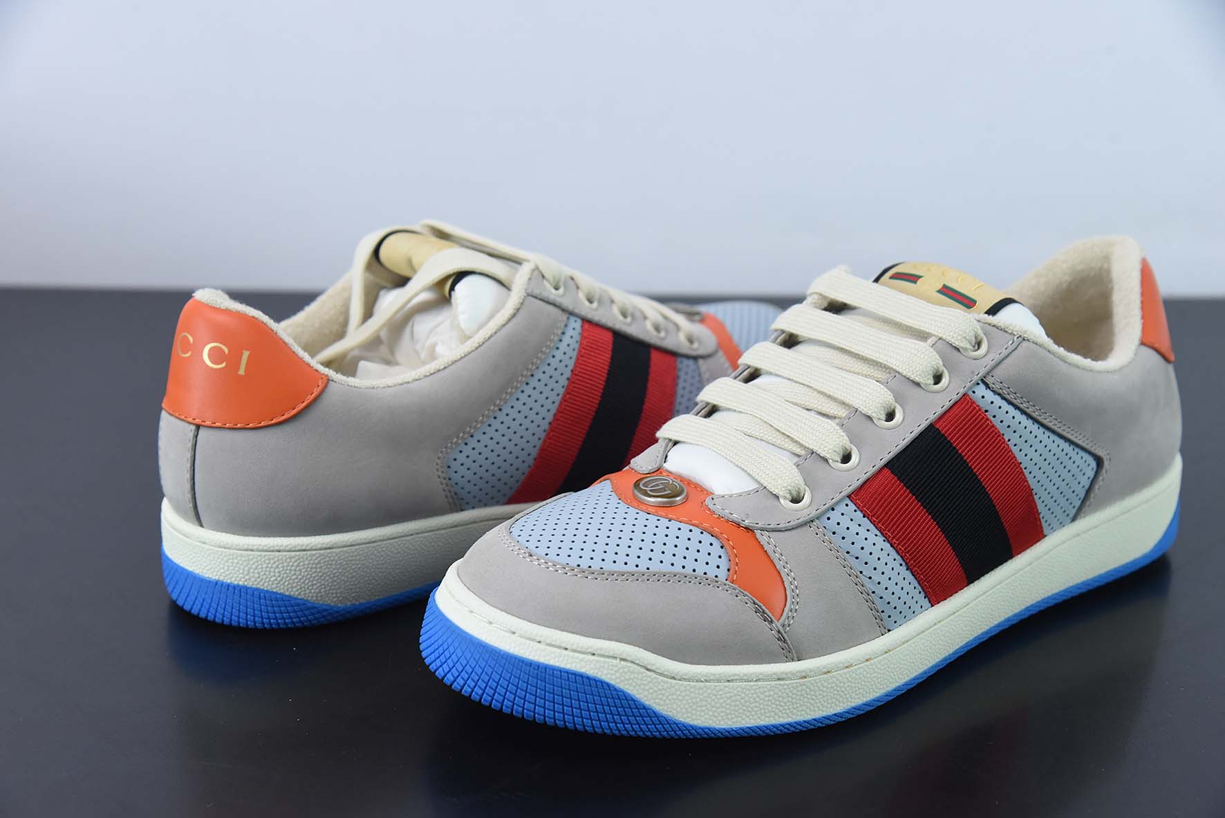 Gucci Distressed Screener sneaker古驰小脏鞋系列