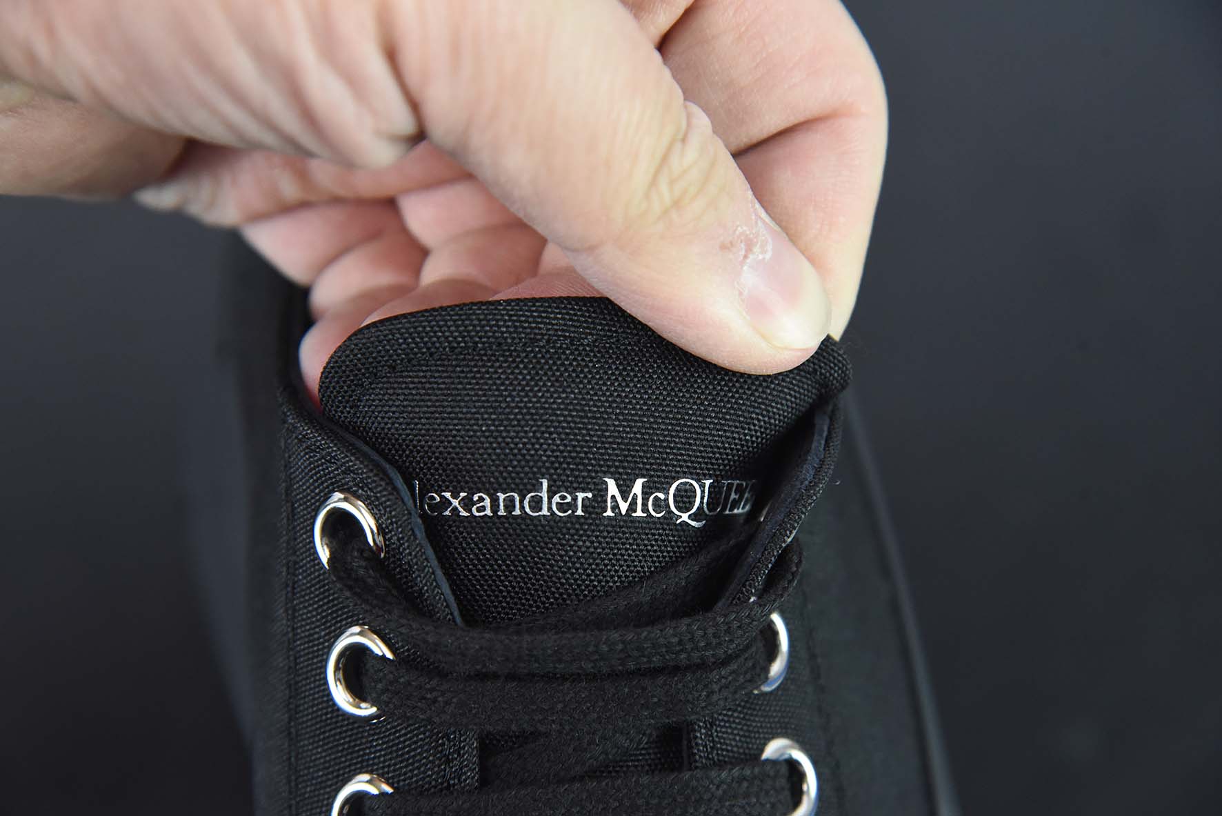 AlexanderMcQueen/亚历山大麦昆松糕鞋厚底增高帆布鞋