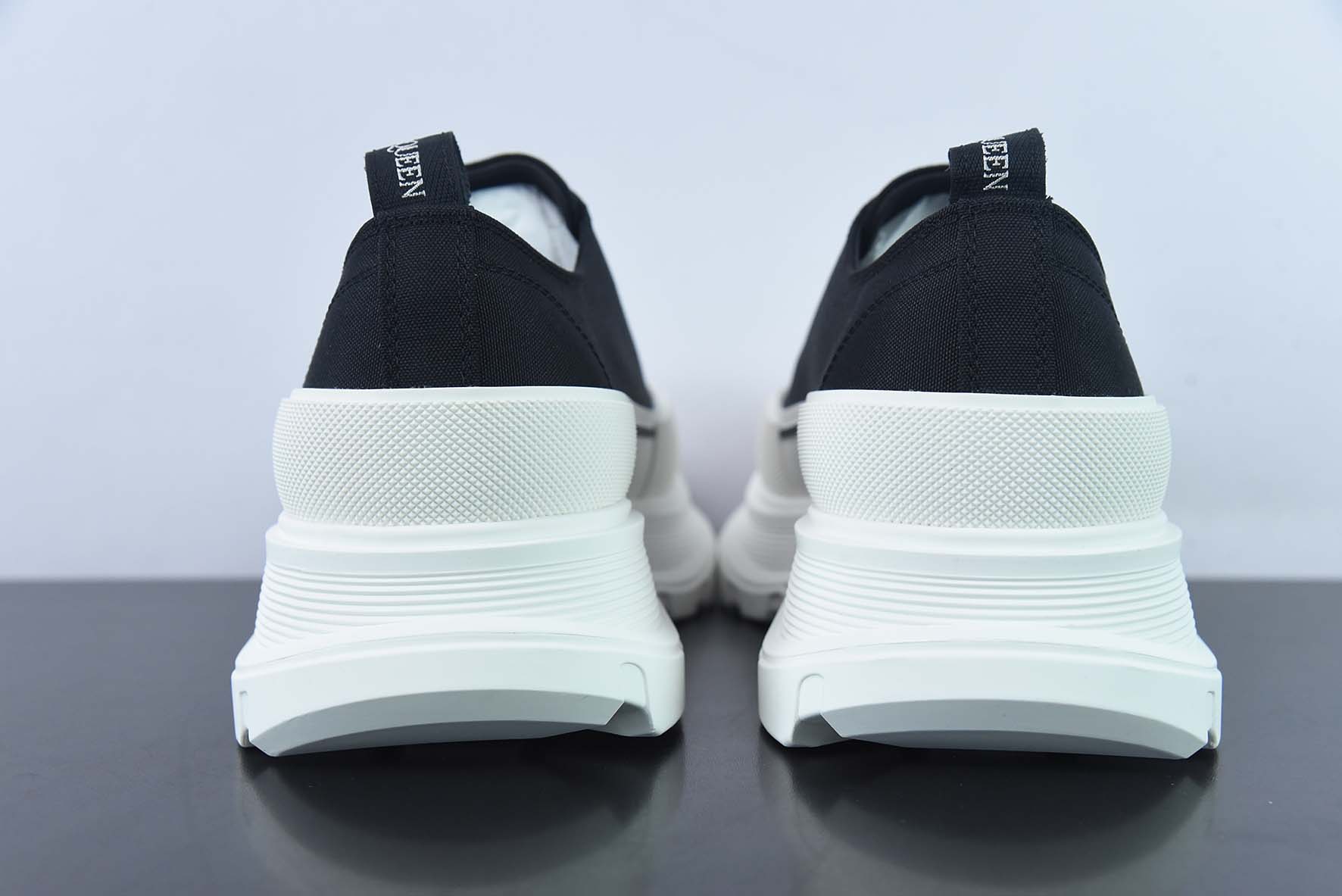 AlexanderMcQueen/亚历山大麦昆松糕鞋厚底增高帆布鞋