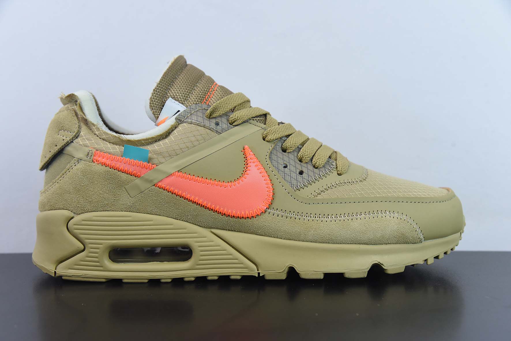 Off-White X Nike Air MAX90 GPX 联名款  沙漠黄男士运动鞋  货号：AA7293 200